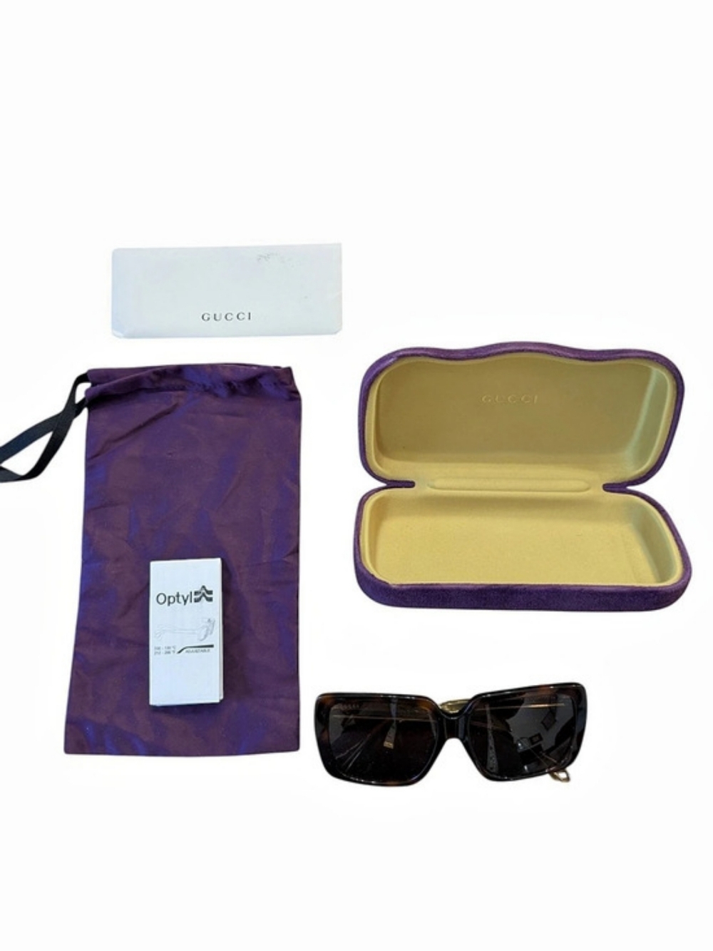 Gucci Brown Oversized Square Sunglasses